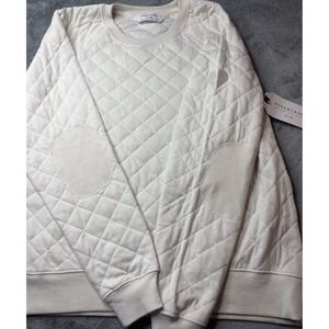 New Boxercraft Women's Quilted Sweatshirt Large‎ Long Sleeve Pullover Crew